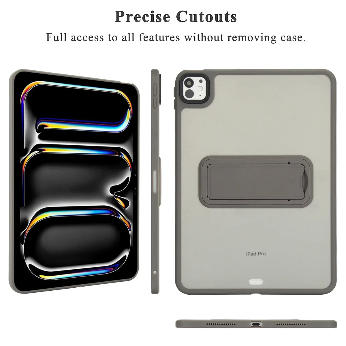 Matte Stand Case For iPad Pro Air 4 5 6 7 8 9th 10th Generation Cases 2024 Translucent 10.2 10.9 11 inch Mini Kickstand Cover