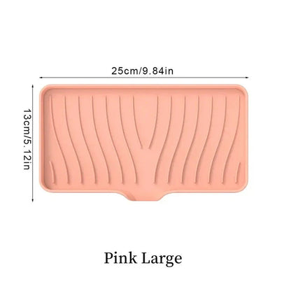 Silicone Drain Soap Dish - Anti-Slip Sink Tray for Kitchen & Bathroom