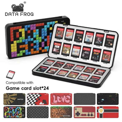DATA FROG 24 in 1 Game Card Case Protective Holder Hard Shell Game Card Storage Box For Switch/Lite/Oled Accessories