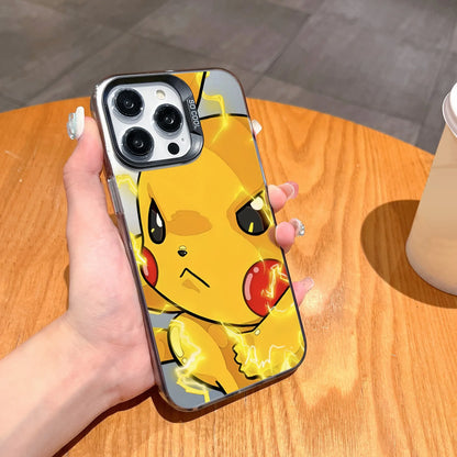 Anime Pokemons Gengars Pikachus Phone Case For iPhone 16 15 14 13 12 11 Pro Max X XR XSMAX 8 7 Plus Candy Matte Shockproof Cover
