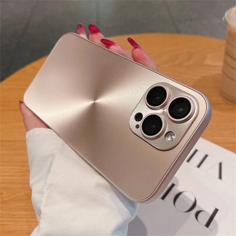 Luxury Laser Aurora CD Pattern Matte Case For iPhone 16 15 14 13 12 11 Pro Max 16 Plus Soft Bumper Shockproof Armor Hard Cover