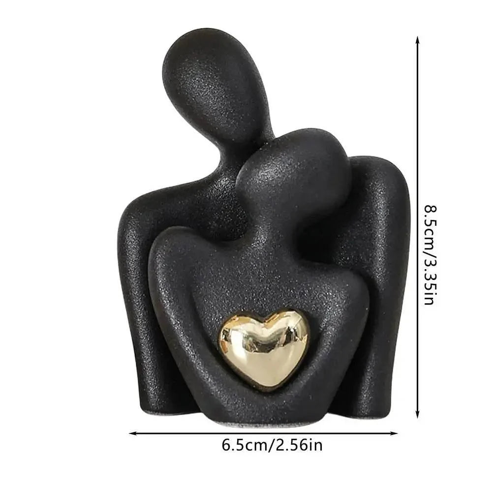 Nordic Decorative Abstract Couple Statue Modern Home Sculpture