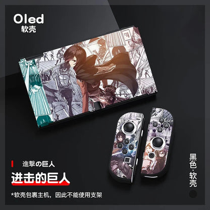 Carcasa Switch For Attack-On-Titaned TPU Housse Switch OLED Case Protector Switch Shell For Switch Accessories Switch Cover