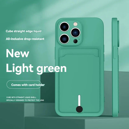 mobile phone case card slot  for iphone 16 15 14 13 12 11 pro max mini plus silicone  soft tpu Credit card  bag cover case