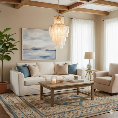 Coastal Shell Tier Chandelier