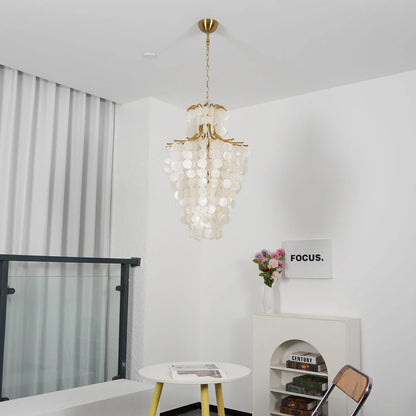 Coastal Shell Tier Chandelier
