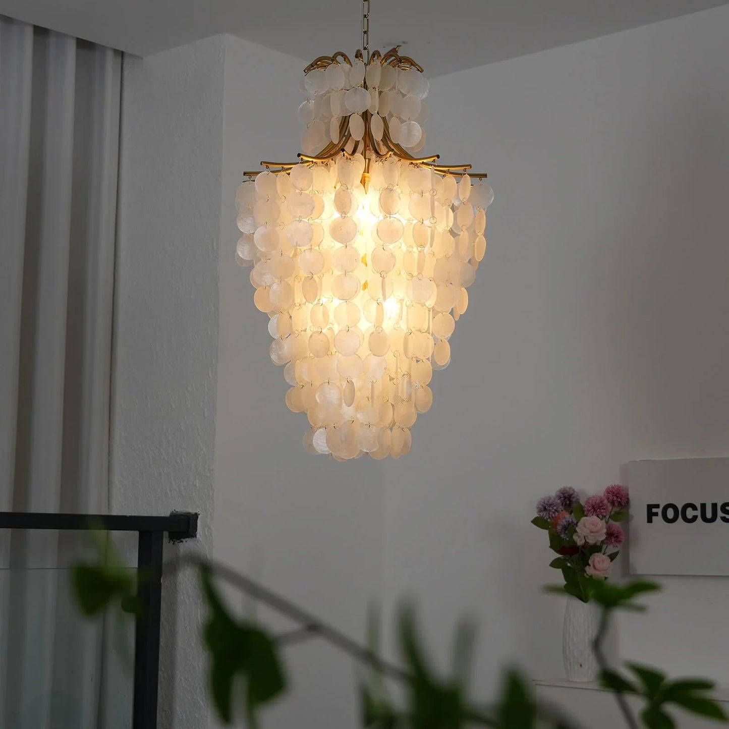 Coastal Shell Tier Chandelier