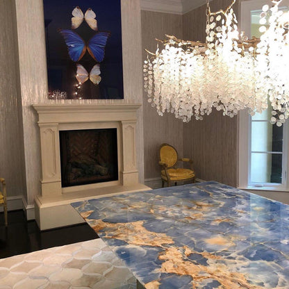 Shiro Noda Crystal Pendant Chandelier