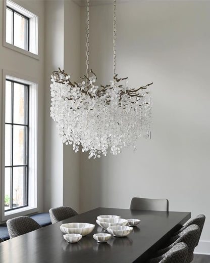 Shiro Noda Crystal Pendant Chandelier