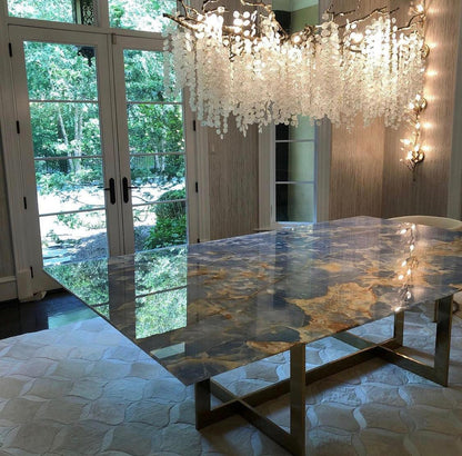 Shiro Noda Crystal Pendant Chandelier