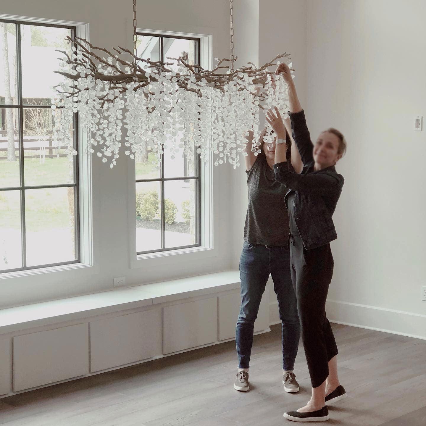 Shiro Noda Crystal Pendant Chandelier
