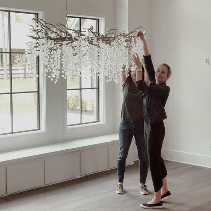 Shiro Noda Crystal Pendant Chandelier