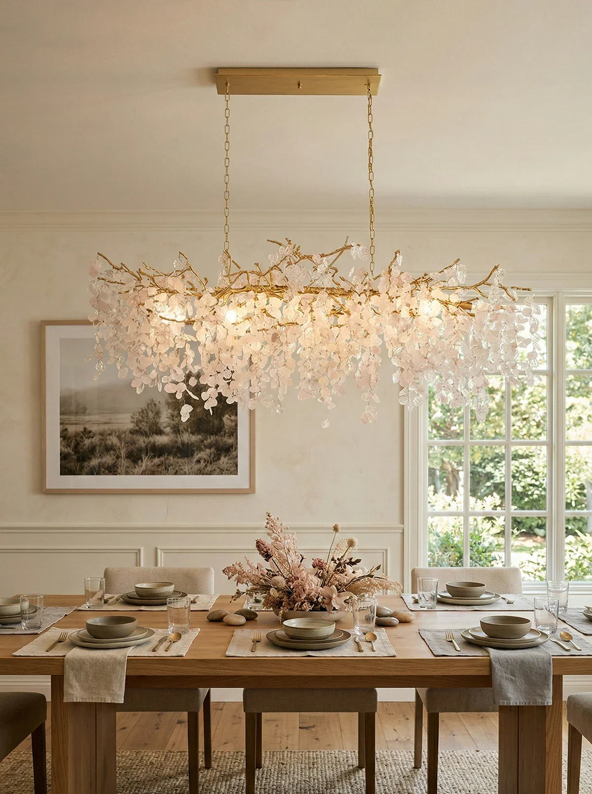 Shiro Noda Crystal Pendant Chandelier