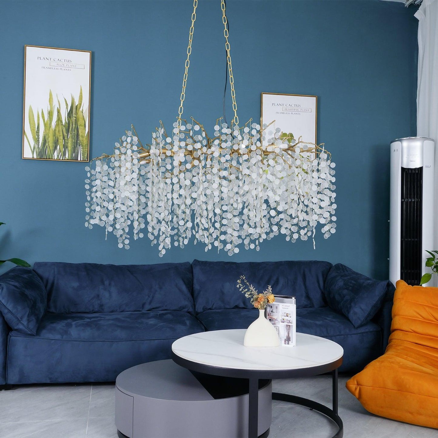 Shiro Noda Crystal Pendant Chandelier