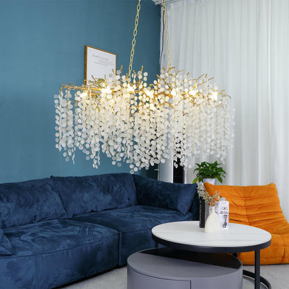 Shiro Noda Crystal Pendant Chandelier