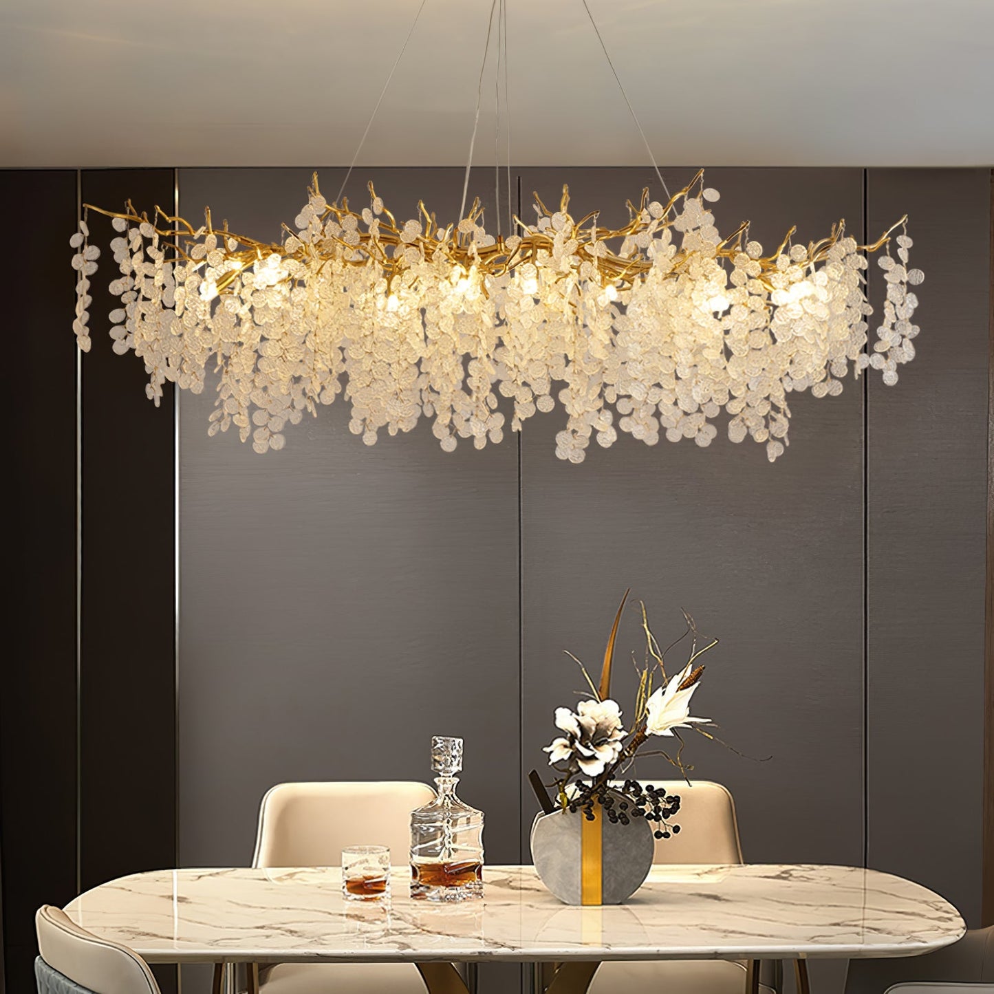 Shiro Noda Crystal Pendant Chandelier