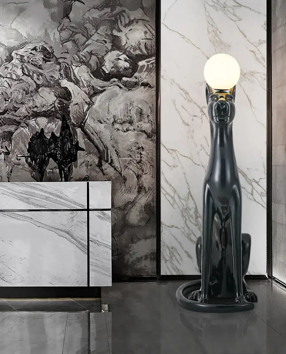 Rylight Pup Sculpture Floor Lamp