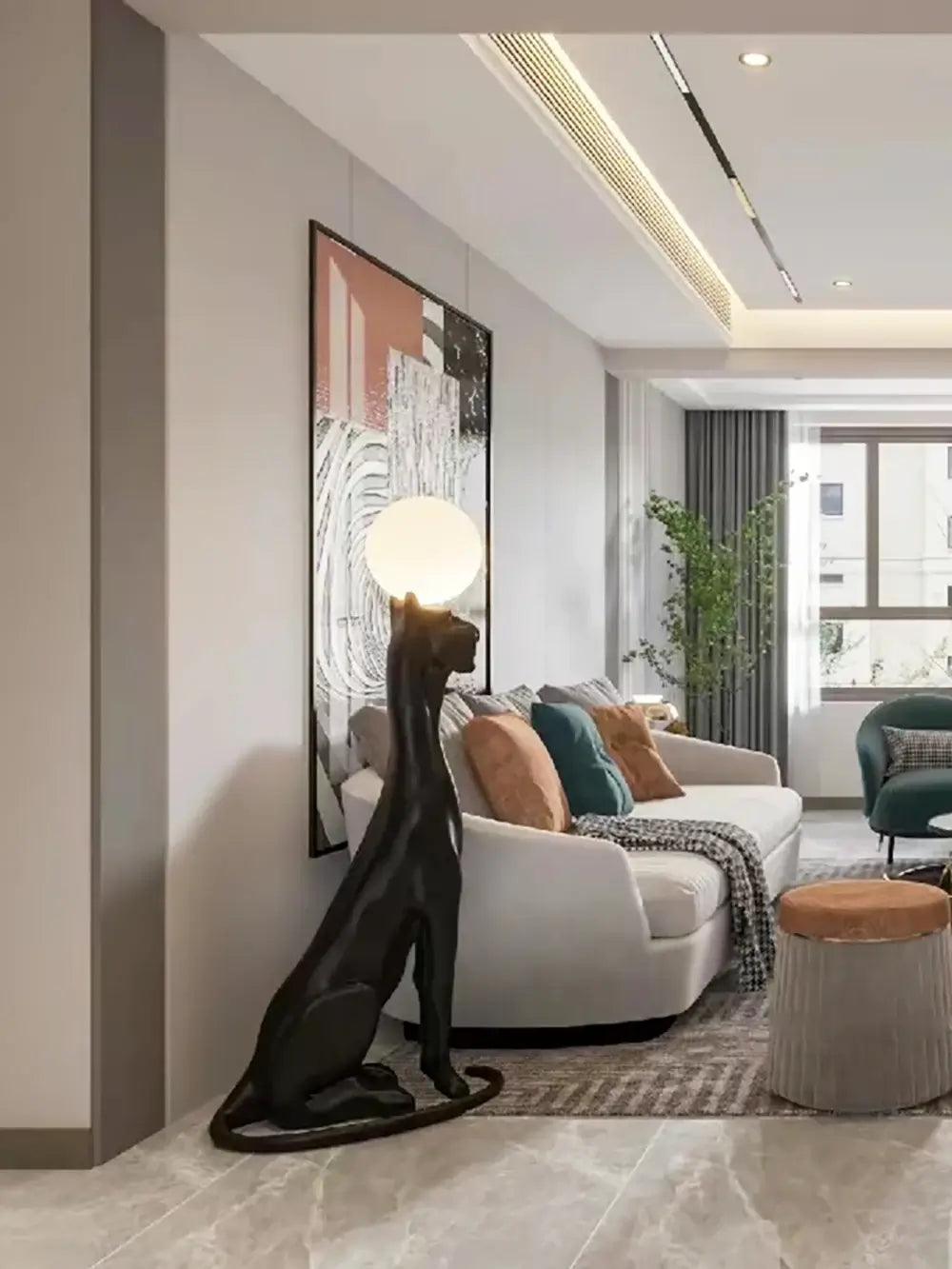 Rylight Pup Sculpture Floor Lamp