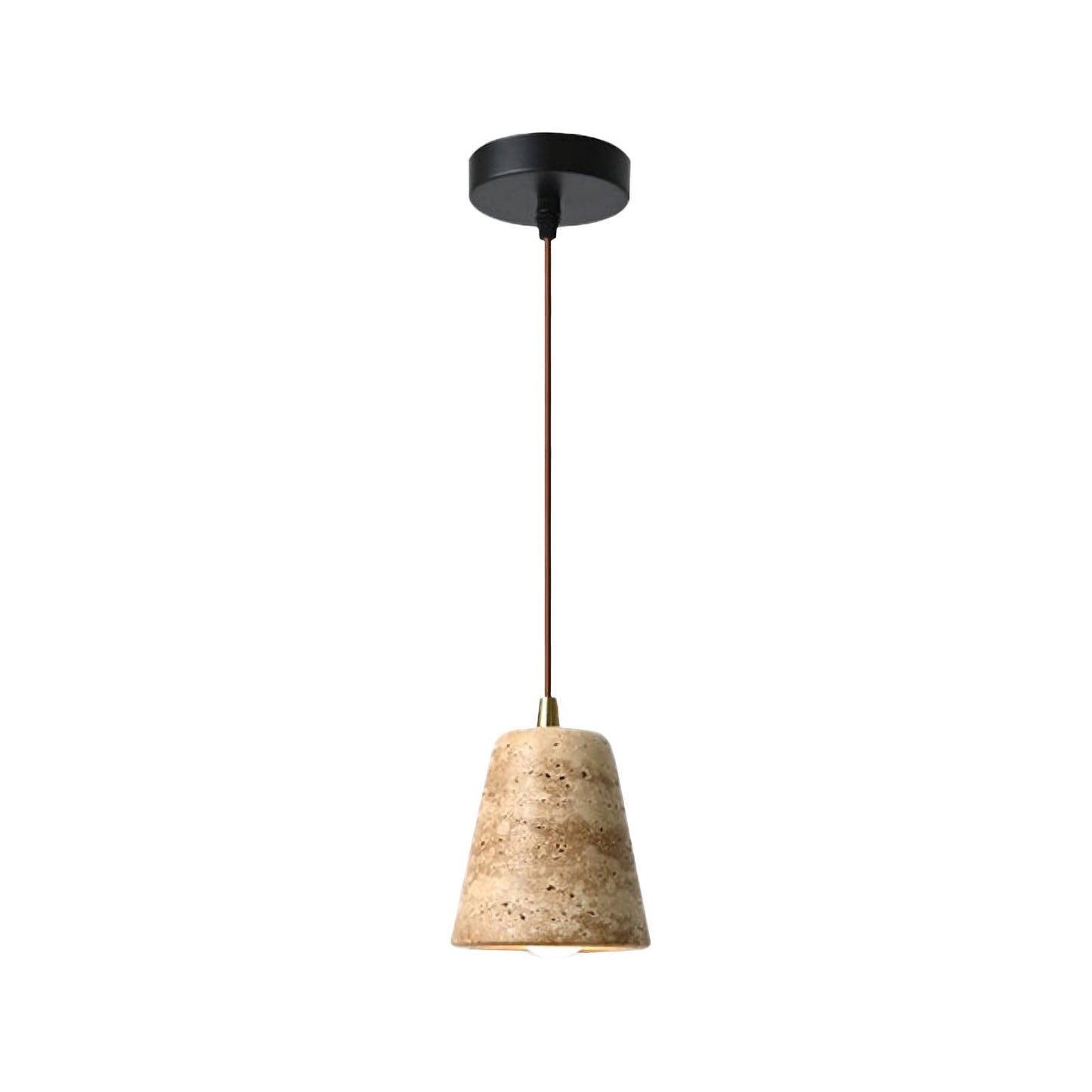 Cone Silhouette Travertine Pendant