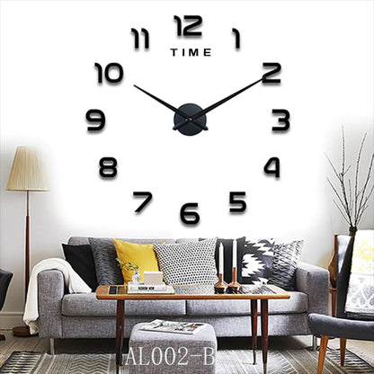 Creative 3D Acrylic DIY Wall Clock for Living Room
