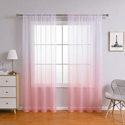 Ombre Extended Yarn Curtains for Living Room Decor