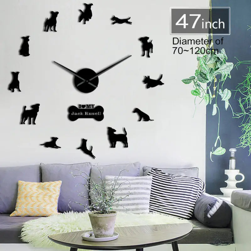 3D Mirror-Effect Wall Clock