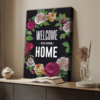 Home, Wrapped in Florals Sign