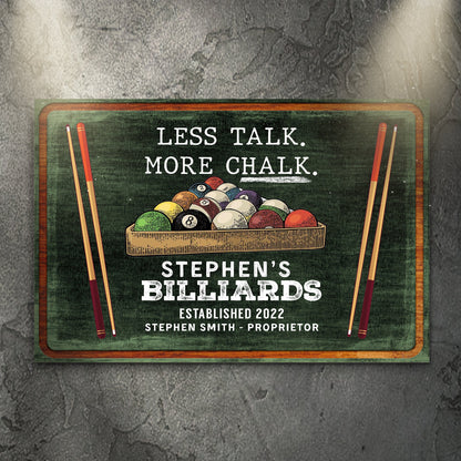Chalk & Confidence Billiards Sign II
