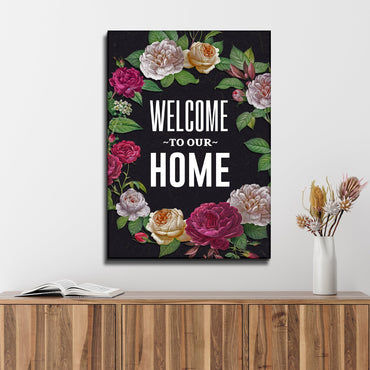 Home, Wrapped in Florals Sign