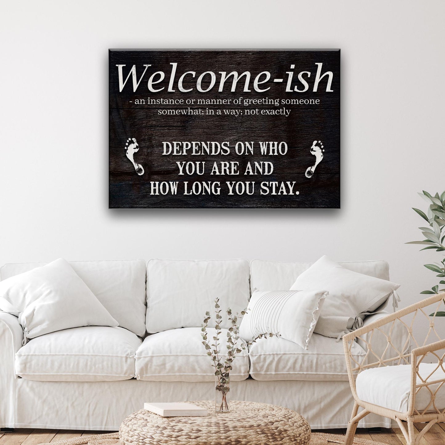 Welcome‑ish: Depends Who You Are Sign