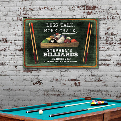 Chalk & Confidence Billiards Sign II