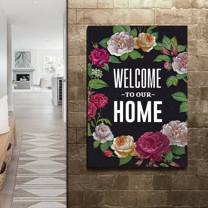 Home, Wrapped in Florals Sign