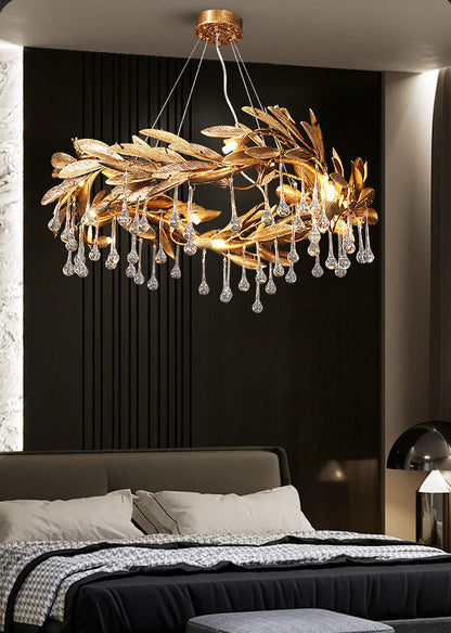 Crystal Teardrop Aurelia Chandelier