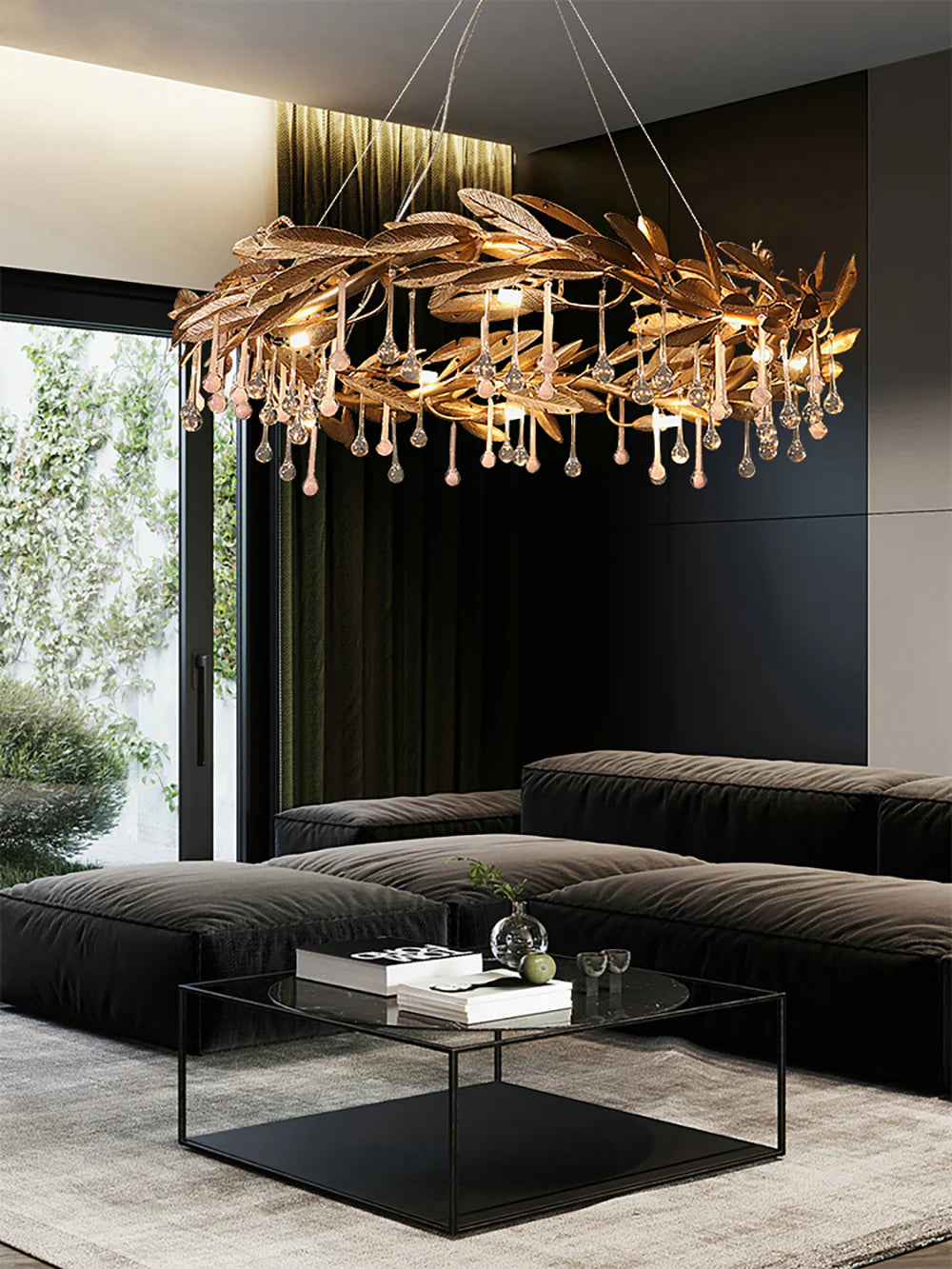 Crystal Teardrop Aurelia Chandelier