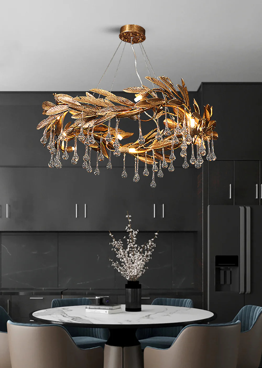Crystal Teardrop Aurelia Chandelier