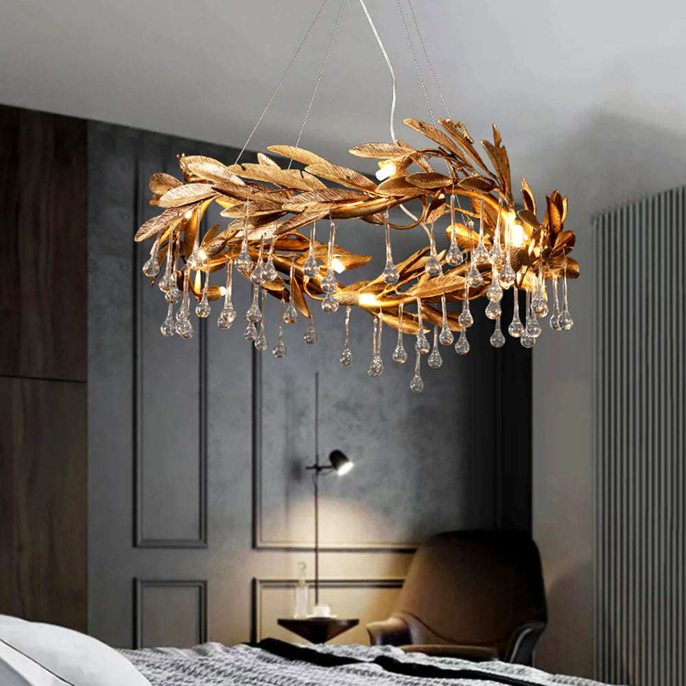 Crystal Teardrop Aurelia Chandelier