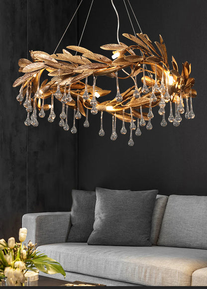 Crystal Teardrop Aurelia Chandelier