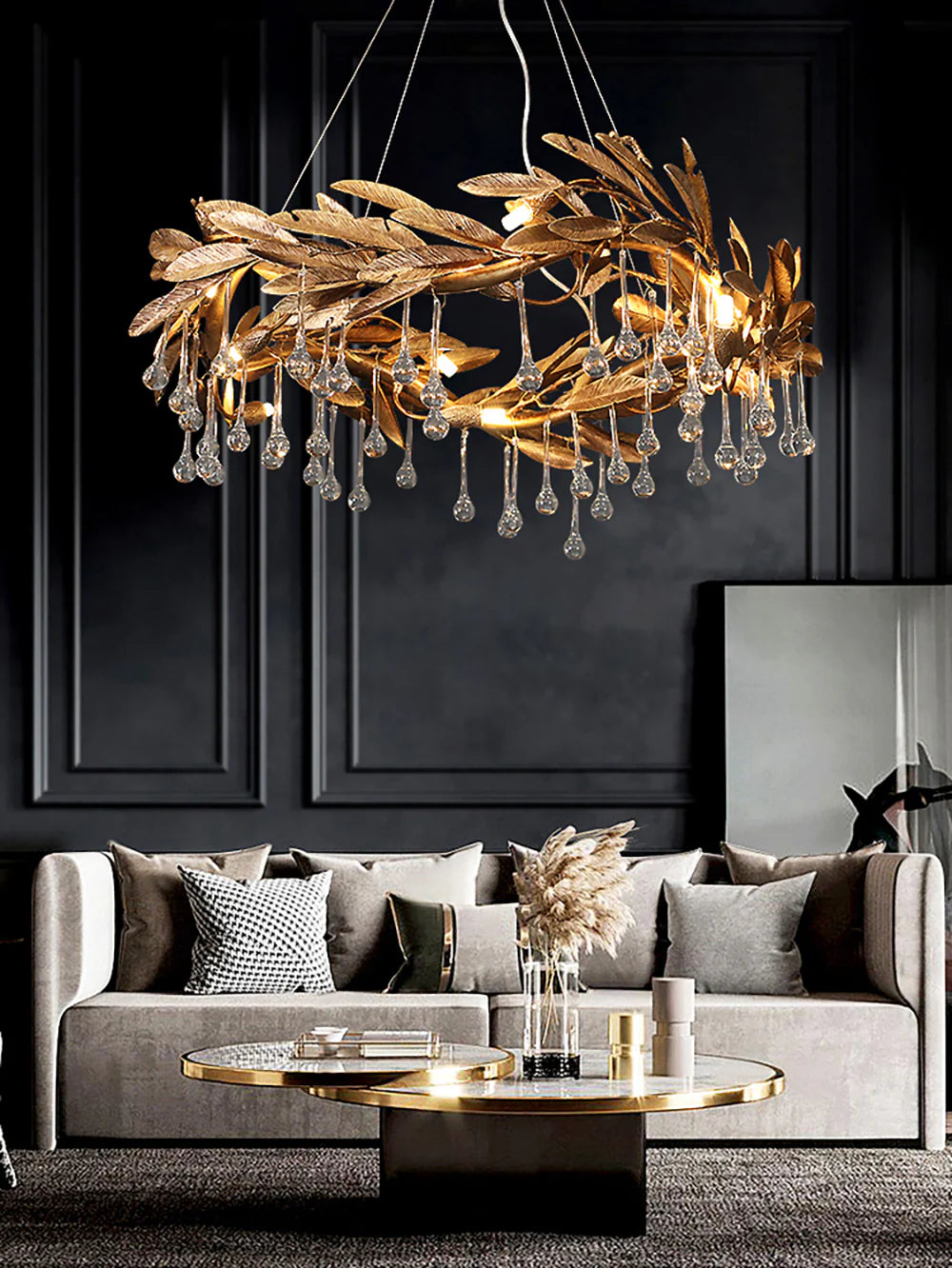 Crystal Teardrop Aurelia Chandelier