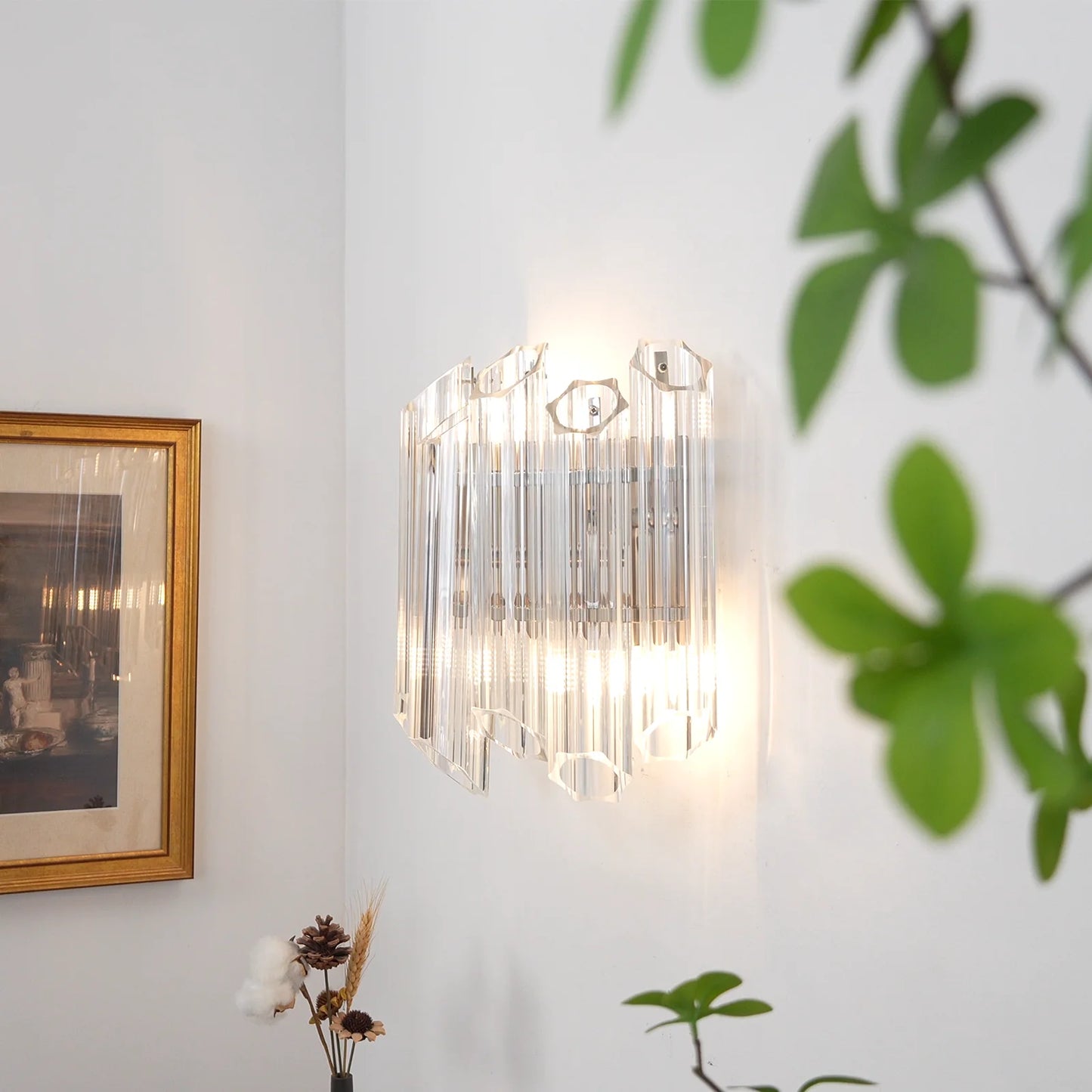 Palermo Crystal‑Mirror Sconce