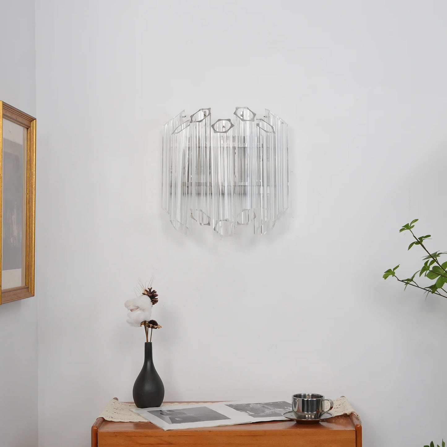 Palermo Crystal‑Mirror Sconce