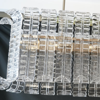 Murano Clear Leaf Bloom Chandelier