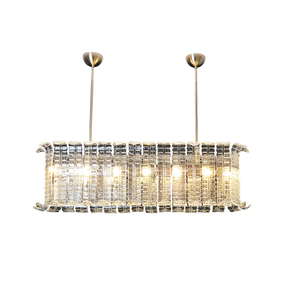 Murano Clear Leaf Bloom Chandelier