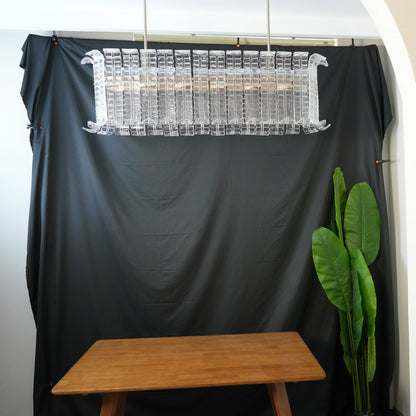 Murano Clear Leaf Bloom Chandelier