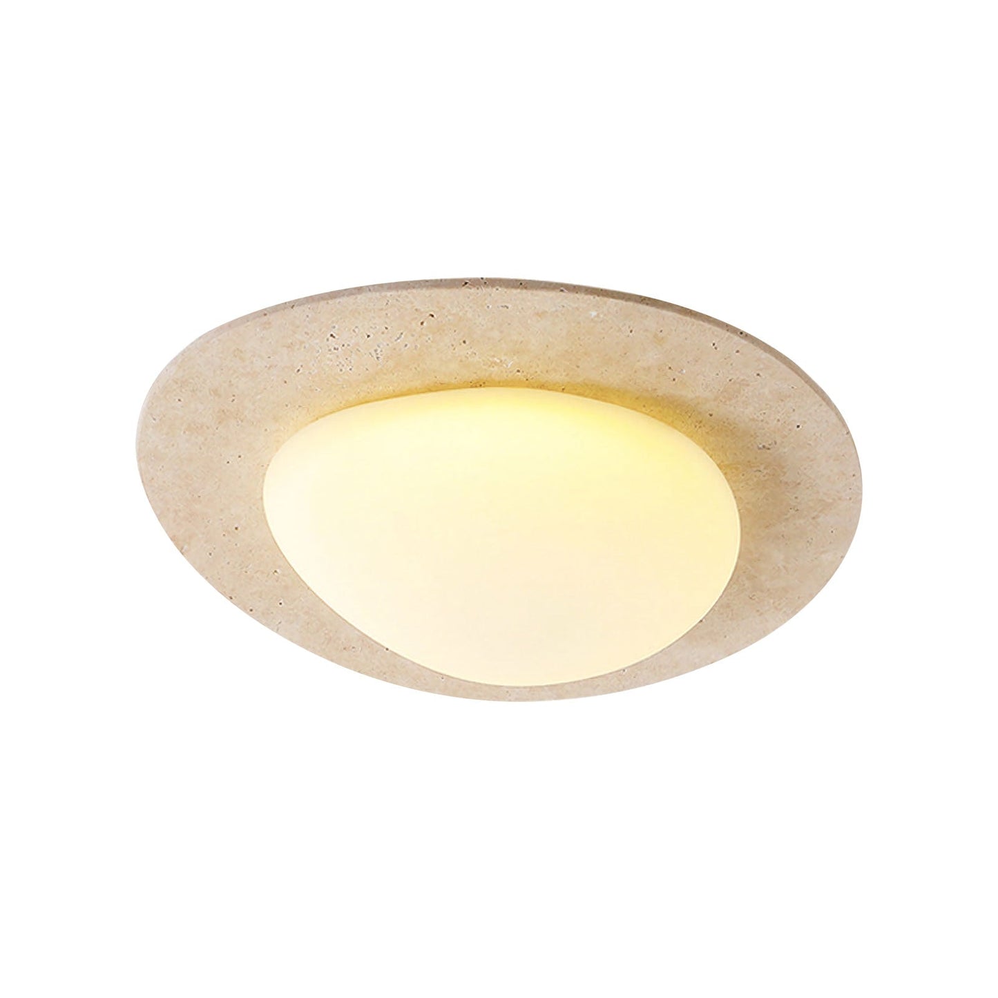 Travertine Halo Oval Light