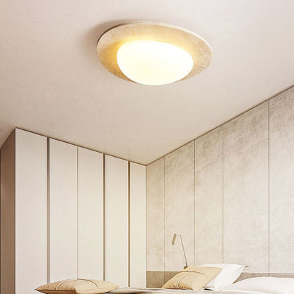 Travertine Halo Oval Light