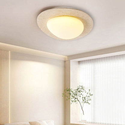 Travertine Halo Oval Light