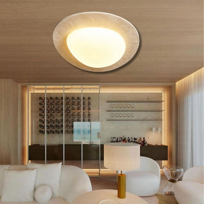 Travertine Halo Oval Light