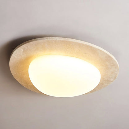 Travertine Halo Oval Light