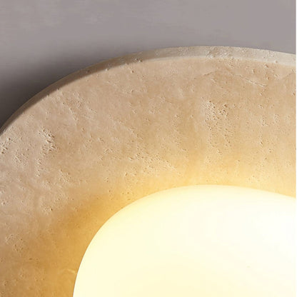 Travertine Halo Oval Light
