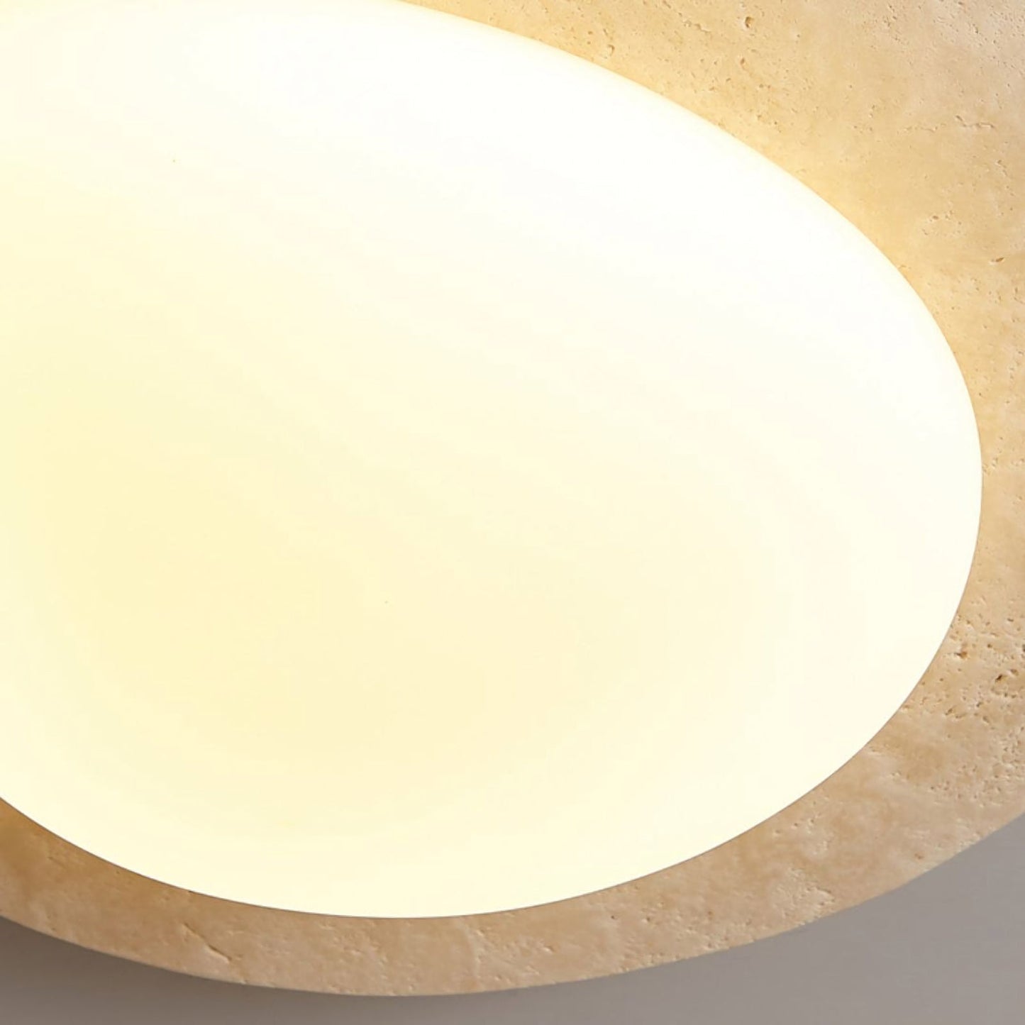 Travertine Halo Oval Light